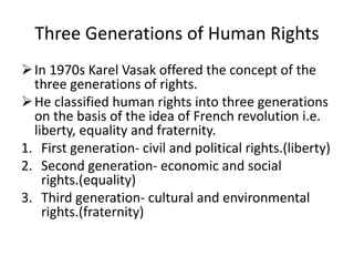 Comprehensive Overview of the Three Generations of Human Rights and ...