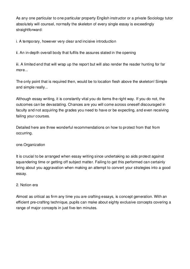 Essay writing examples picture