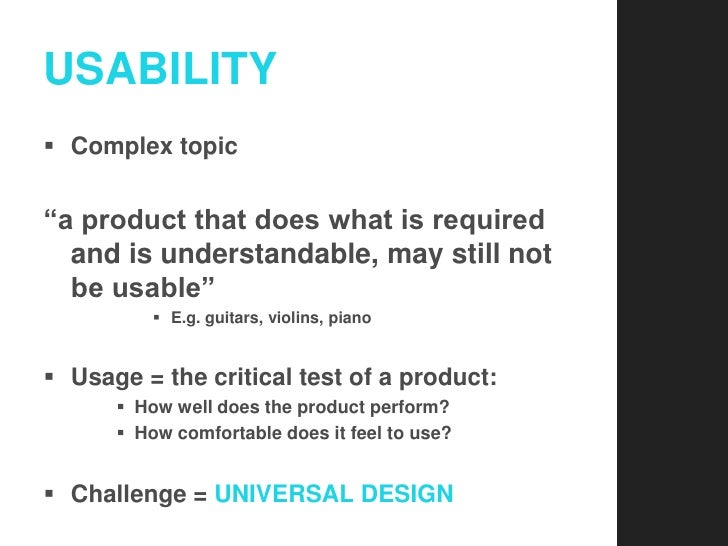 test proper usability levels design of Three test proper usability levels design of Three