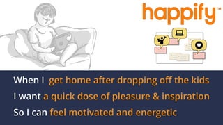 When I get home after dropping off the kids
I want a quick dose of pleasure & inspiration
So I can feel motivated and energetic
 