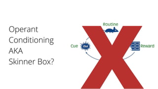 Operant
Conditioning
AKA  
Skinner Box?
X
 