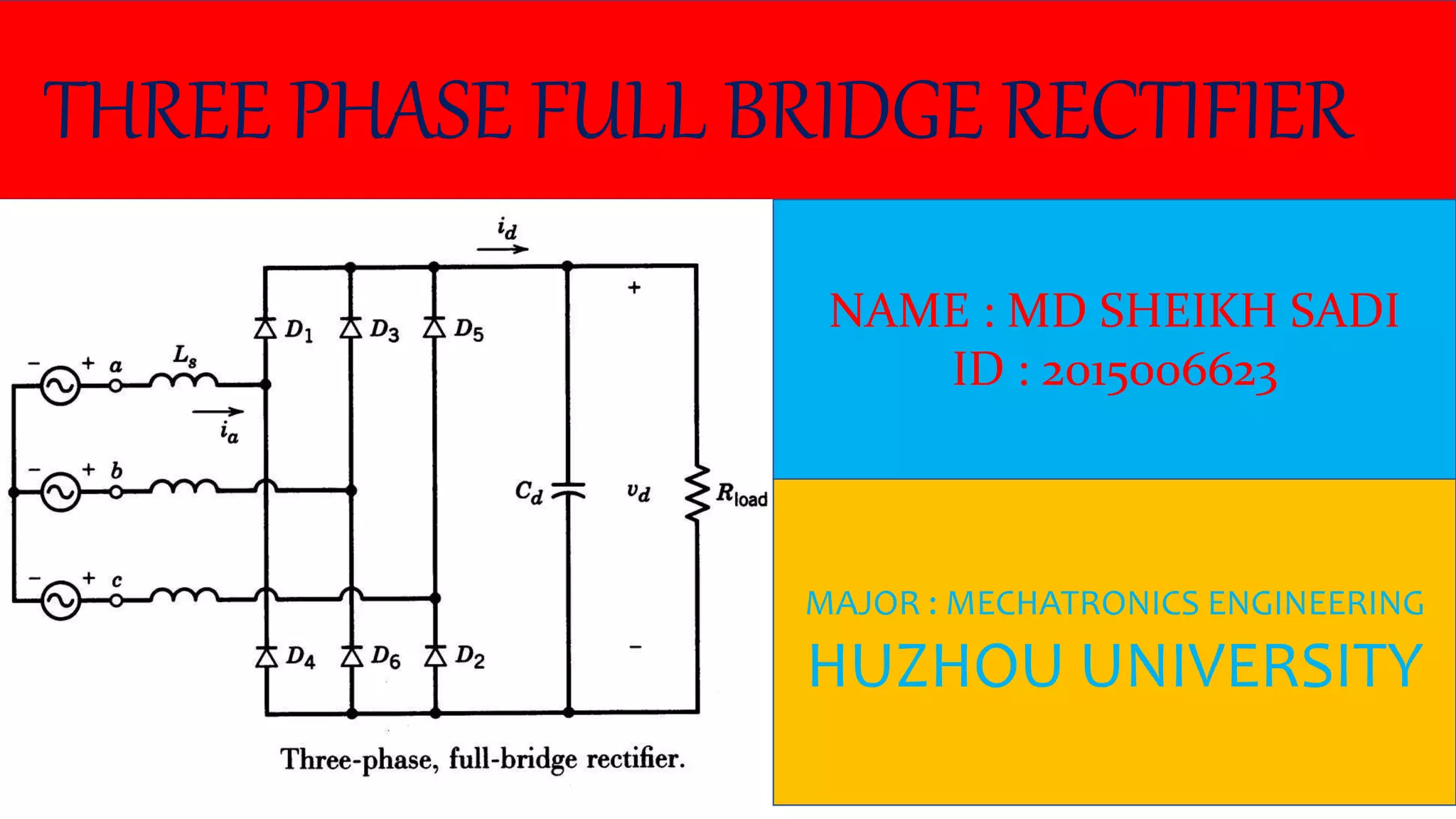 Three phase full bridge rectifier | PPTX