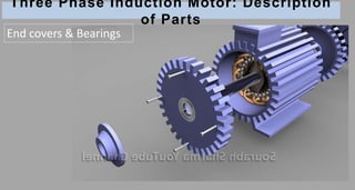 Three Phase Induction Motor: Description
of Parts
End covers & Bearings
 