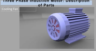 Three Phase Induction Motor: Description
of Parts
Cooling Fan
 