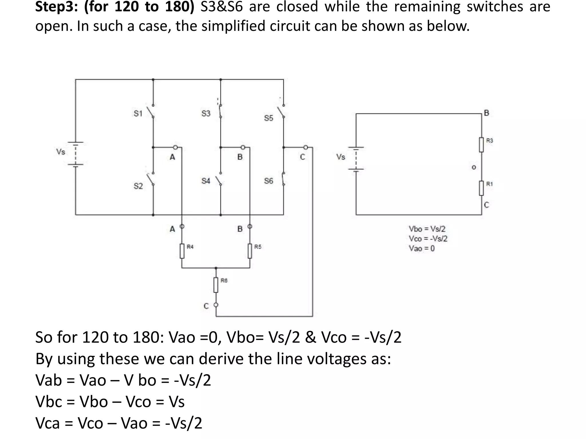 Three phase inverter - 180 and 120 Degree Mode of Conduction | PPTX