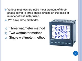 Three Phase Power Measurement | PPTX