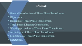Three phase transformer | PPTX