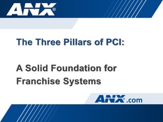 The Three Pillars of PCI:

A Solid Foundation for
Franchise Systems

                            .com
 