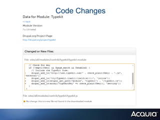 Code Changes
 