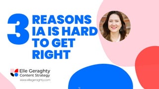 www.ellegeraghty.com
REASONS
IA IS HARD
TO GET
RIGHT
3
 