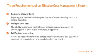 Three Requirements for an Effective Cost Management System | PPTX