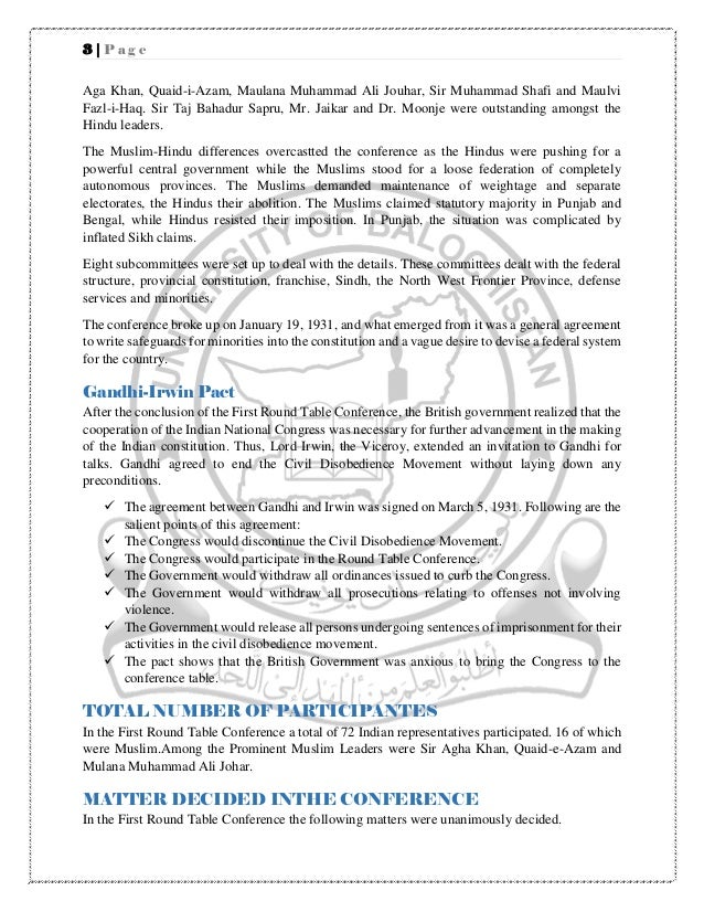 Three round table conference