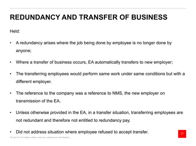 The Three Rs of Workplace Change: Restructure, Redeployment ...