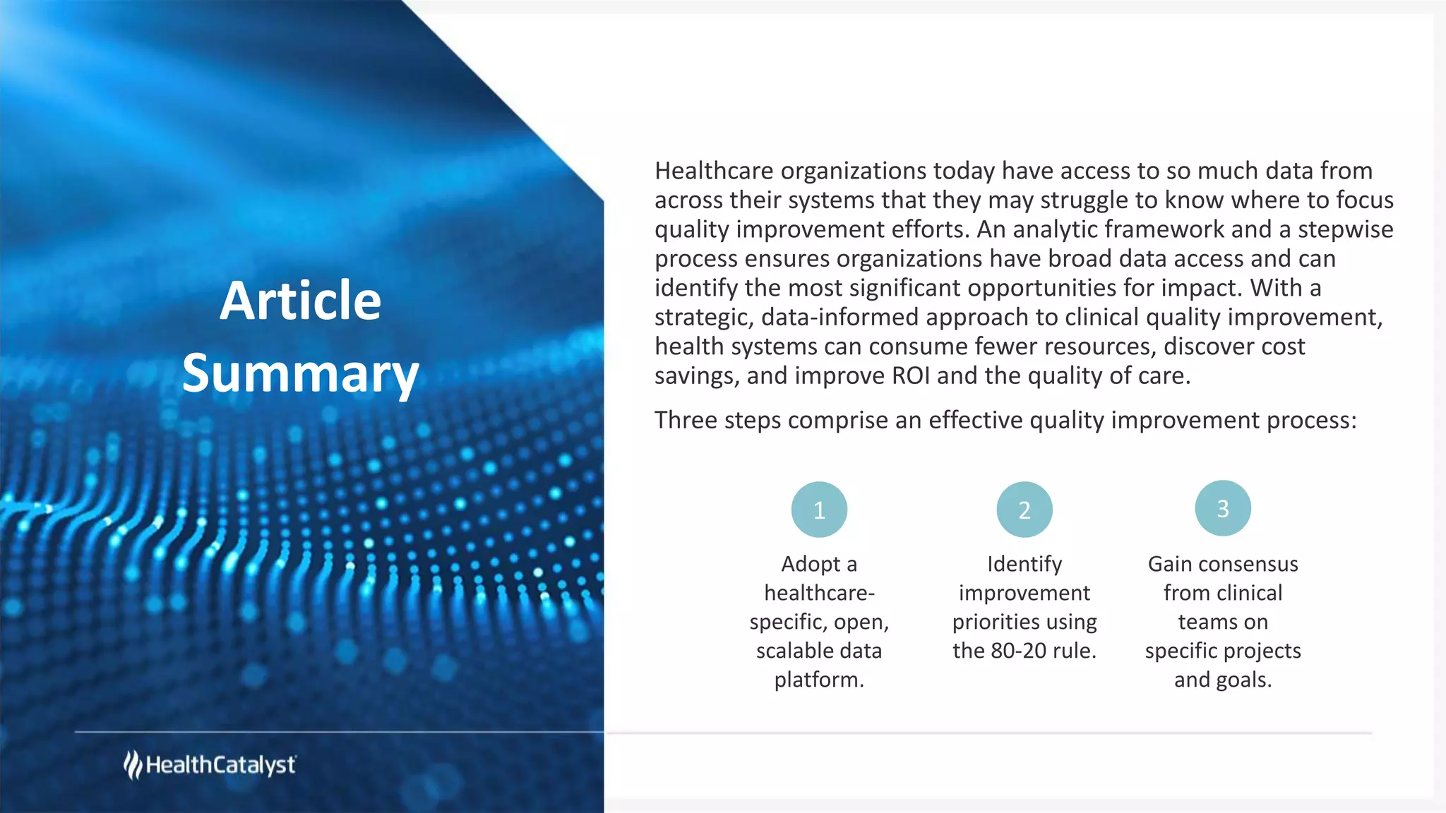 Three Steps to Prioritize Clinical Quality Improvement in Healthcare ...