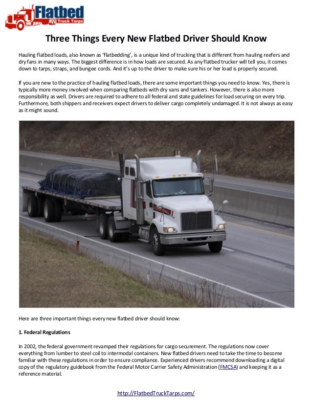 Three Things Every New Flatbed Driver Should Know