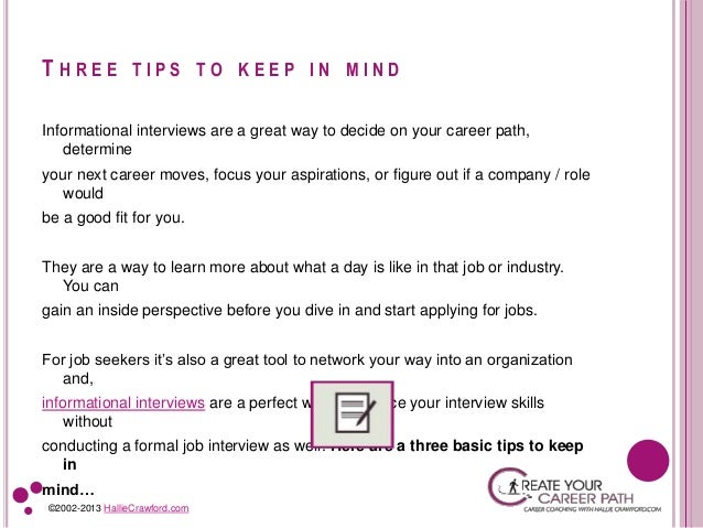how to conduct an informational interview