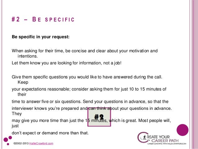request informational interview