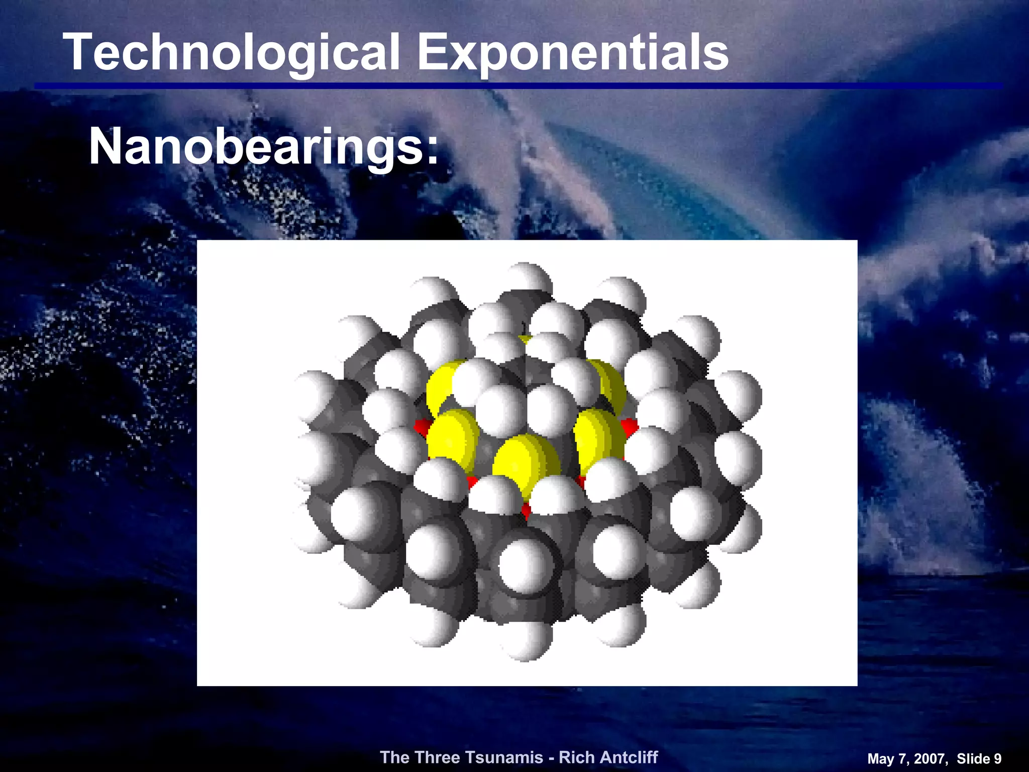 Technological Exponentials The Three Tsunamis - Rich Antcliff May 7, 2007,  Slide  Nanobearings: 