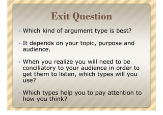 Three Types Of Arguments