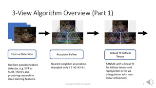 Three View Self Calibration and 3D Reconstruction | PPSX