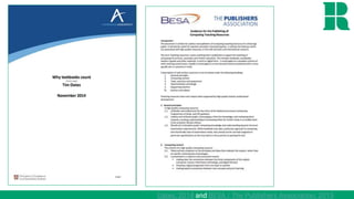 Oates, 2014 and BESA / The Publishers Association, 2015
 
