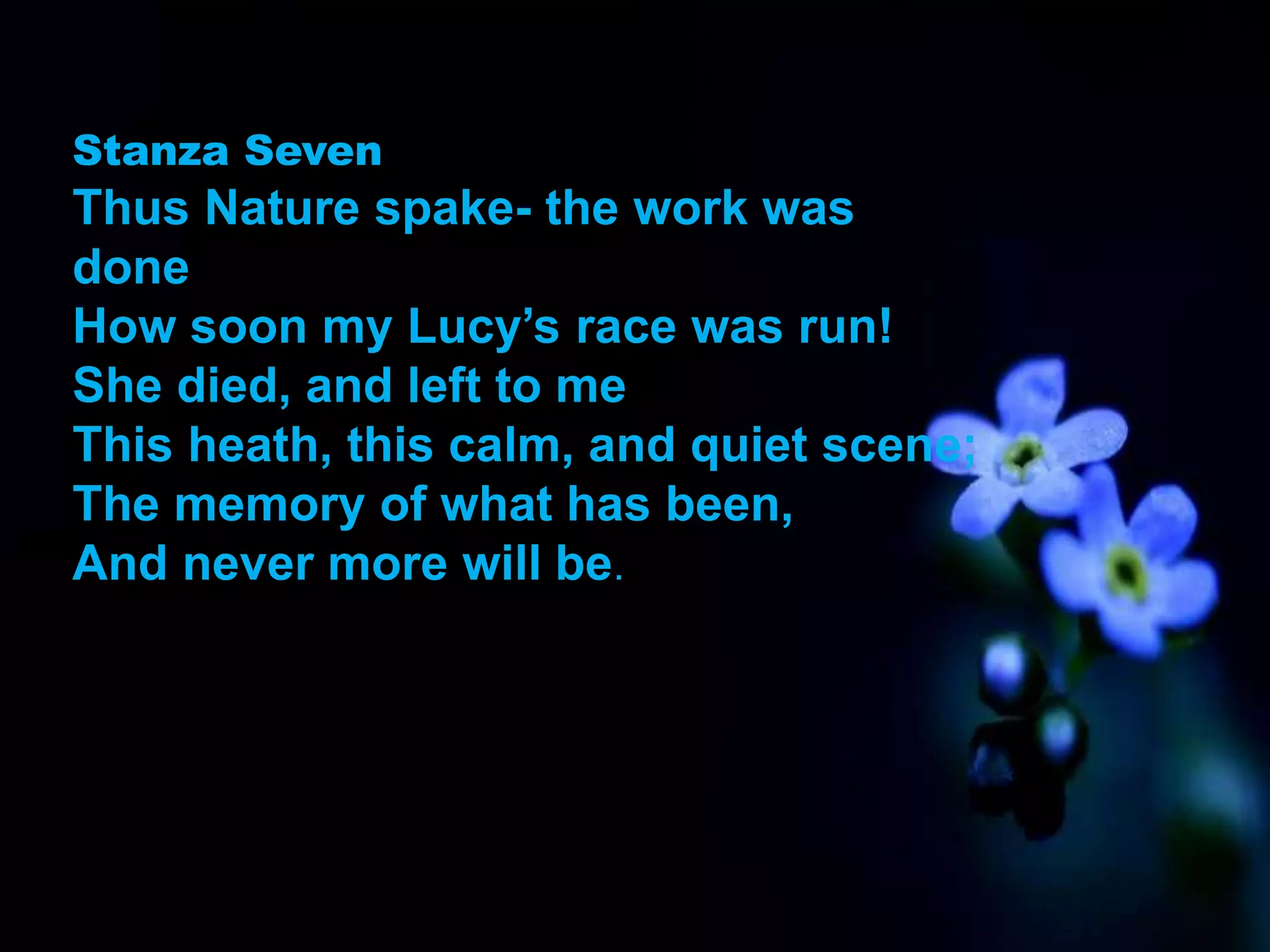  three years she grew in sun and shower by william wordsworth ppt