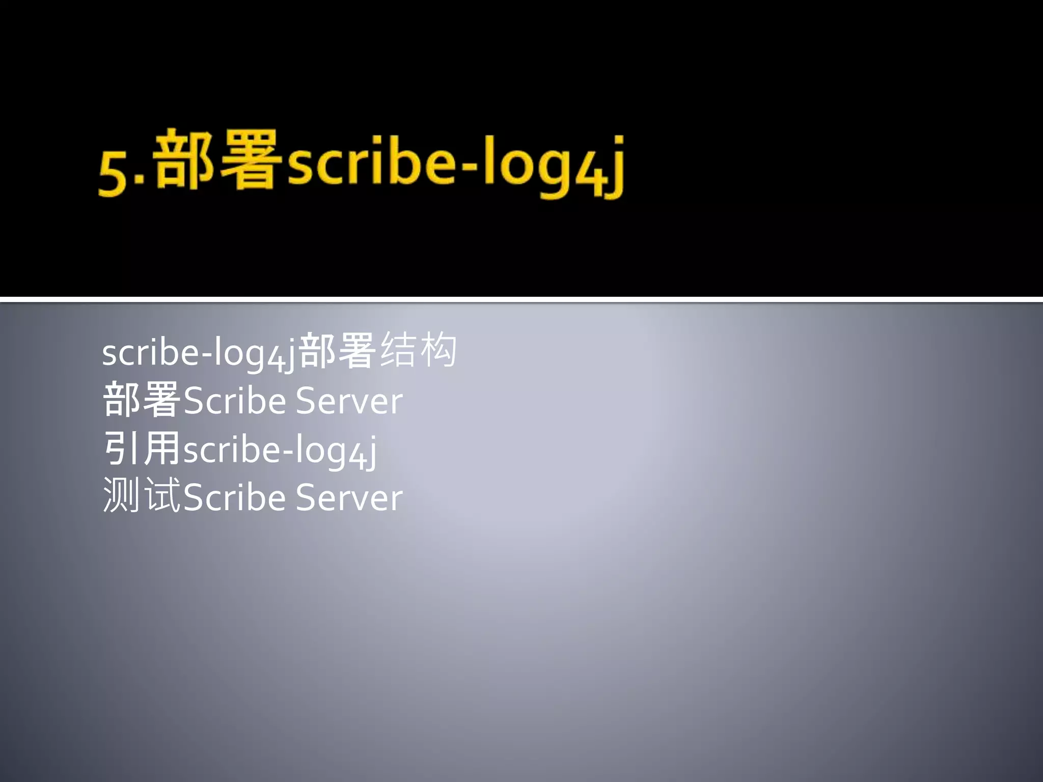 scribe-log4j部署结构
部署Scribe Server
引用scribe-log4j
测试Scribe Server
 