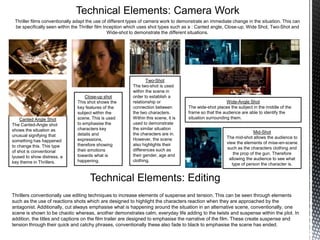 Thriller film research | PPTX