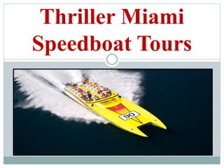 Thriller Miami
Speedboat Tours
 