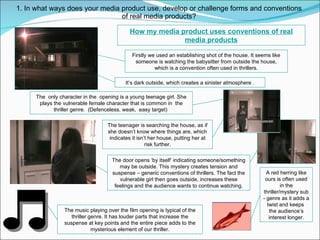 Thriller Opening Sequence Evaluationtion | PPT