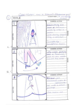 Initial Thriller Storyboards