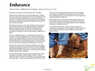Dance
hanspetermeyer - Comox Valley, Vancouver Island, BC, Canada
I'm a passionate guy, and I'm obsessed with beautiful moments. The       my heart opens. I am vulnerable, and malleable, open to change. I am
things I'm most passionate about: my family, marriage, dance, food,      alive; I am thriving.
friendship, community. My love affair with dance goes way back, and
threads through most, if not all, of my other passions. Dance is a way   The opening isn't singular. Dancing opens the hearts of those around
that I open up to the new. Dance is about change. Dance is about         me. Dancing through life's "dark woods" has given me a warm, loving
falling in love with the present moment.                                 community. We are very different: socially, emotionally, politically,
                                                                         geographically. Because we dance together, we've learned to trust
It was in the moment of dance that I began to heal after a life-         each other. As we've learned to play well with each other, we laugh,
changing accident. At the traumatic end of one marriage, dance           and our play and our laughter spills over into other non-dance
became my therapy, a path to a healthier way of life. Dancing that       relationships and contexts in our larger community.
path, I discovered myself in the arms of a profoundly rich and
beautiful reinvention of my family.                                      Are we changing our world, one dance at a time? I see the smiles on
                                                                         my dance partners' faces. I see the light in peoples' eyes, non-dancers
When I dance, I feel fully connected to what is real and true in my      (or, as I like to think, "not-yet-dancers"), when they talk to me about
life. Even as that second version of marriage and family went into its   what they read of my dance experience and what they see when I'm
"journey through the dark woods," even as I continue to navigate         dancing.
this forest, dance lights my way, teaches me how to trust, how to be
trustworthy, how to hold on, how to let go.                              In our way, we dancing fools are opening hearts and minds in our
                                                                         community. Our openness and playfulness is fostering a spirit of
It doesn't matter how I dance; what matters is... to dance.              receptivity that is hard to measure and hard to ignore! It's all part of
I am catholic in my devotion to dance: I will move to most any kind      a shift, a myriad of changes that are making our community more
of music; I will dance with anyone who wants to dance - man,             sustainable, a better place to call home.
woman, or child; I dive into Argentine tango's deep waters and skip
lightly through the shallows of salsa and foxtrot; I freeform and
"modern" when the opportunity arises; I paint my body white and
expose myself to the ritual-like meditation of Buttoh.

It doesn't matter how I move, how I dance. It is simply to dance that
puts the tangles of my thoughts and feelings aside. Opening my body,
                                                                                              (cc) hanspetermeyer.ca / 2010
 