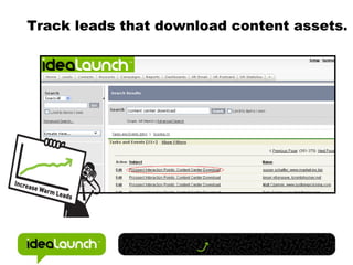 Track leads that download content assets. 