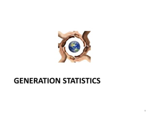 GENERATION STATISTICS
4
 