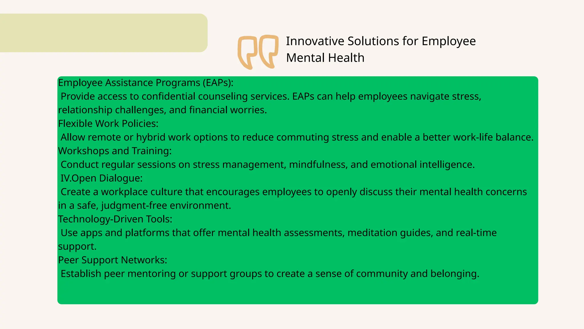 Thriving Minds Innovative Solutions for Employee Mental Health in the ...
