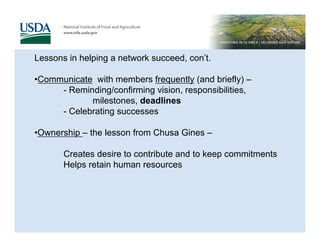 Networking: What have we learned that you can use