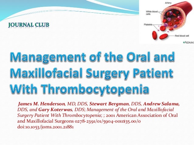 Jaw Surgery And Itp | thrombocytopenia Jaw Surgery And Itp | thrombocytopenia
