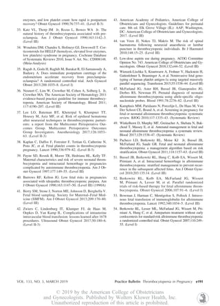 Thrombocytopenia in Pregnancy. The American College of Obstetricians ...