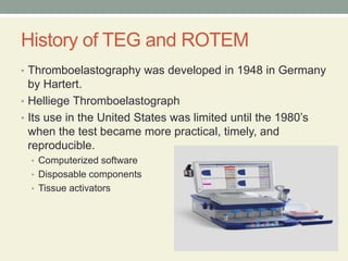 Teg Rotem Machine Comprehensive Overview of Thromboelastography (TEG) and Rotational ...