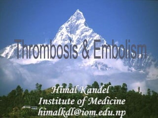 Thrombosis & Embolism Himal Kandel  Institute of Medicine [email_address] 