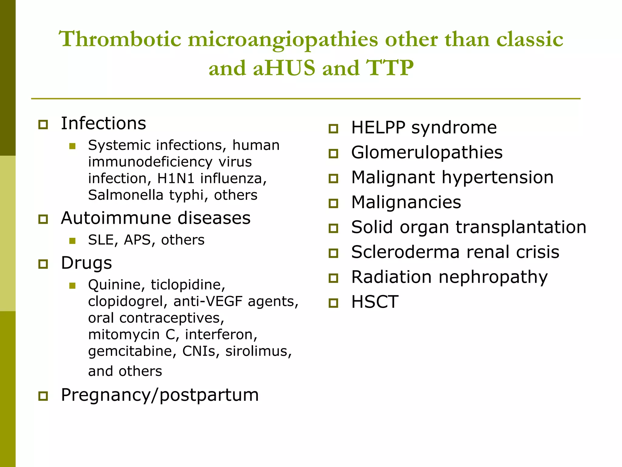 Thrombotic microangiopathy | PPTX