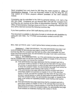 Throndson complaint against PB