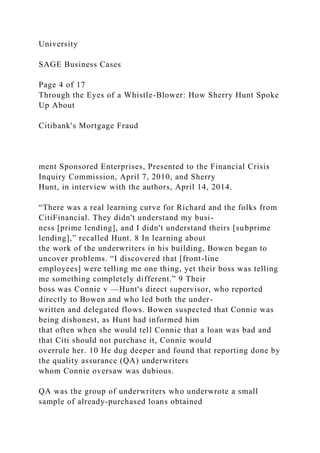 Through the Eyes of a Whistle-Blower How Sherry Hunt Spoke .docx