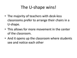 Set-up
• I prefer stackable chairs.
• Create a line for the chairs by putting tape on the
floor
– Use the kind with the fibers in them.
• It’s strong and stays all year.
• Doesn’t leave residue like duct tape.
• Doesn’t come off like painter’s tape.
• Doesn’t break like masking tape
 