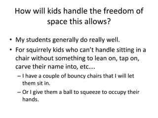 Or put backpacks here
 