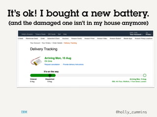 @holly_cummins
It’s ok! I bought a new battery.
(and the damaged one isn’t in my house anymore)
 