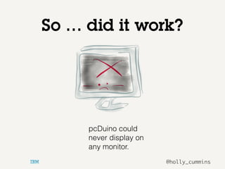 @holly_cummins
So … did it work?
pcDuino could
never display on
any monitor.
 