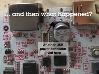 @holly_cummins
… and then what happened?
Another USB
power connector
lived here
 
