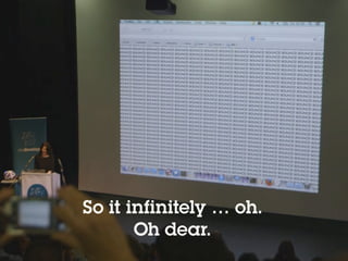 @holly_cummins
… and then what happened?
So it infinitely … oh.
Oh dear.
 