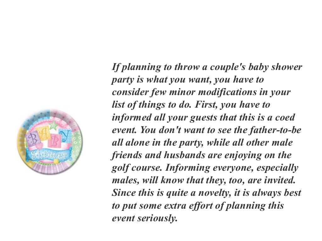 Throwing a couple's baby shower ideas
